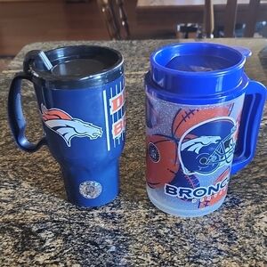 Denver Broncos Travel Mug Set - NWOT